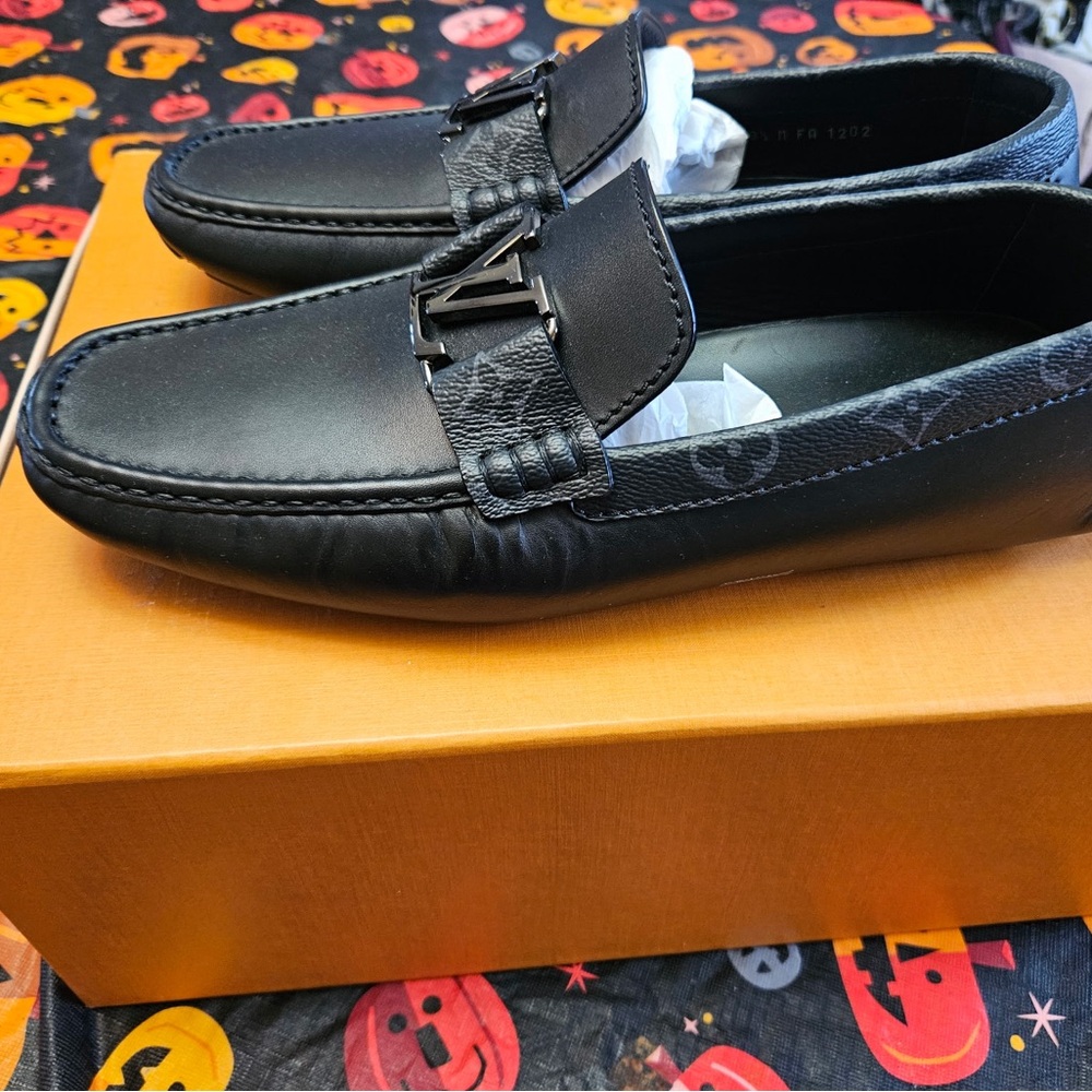 Authentic Louis Vuitton Monte Carlo Black Moccasin/Driving Shoes.SZ 8.5 - Picture 5 of 8